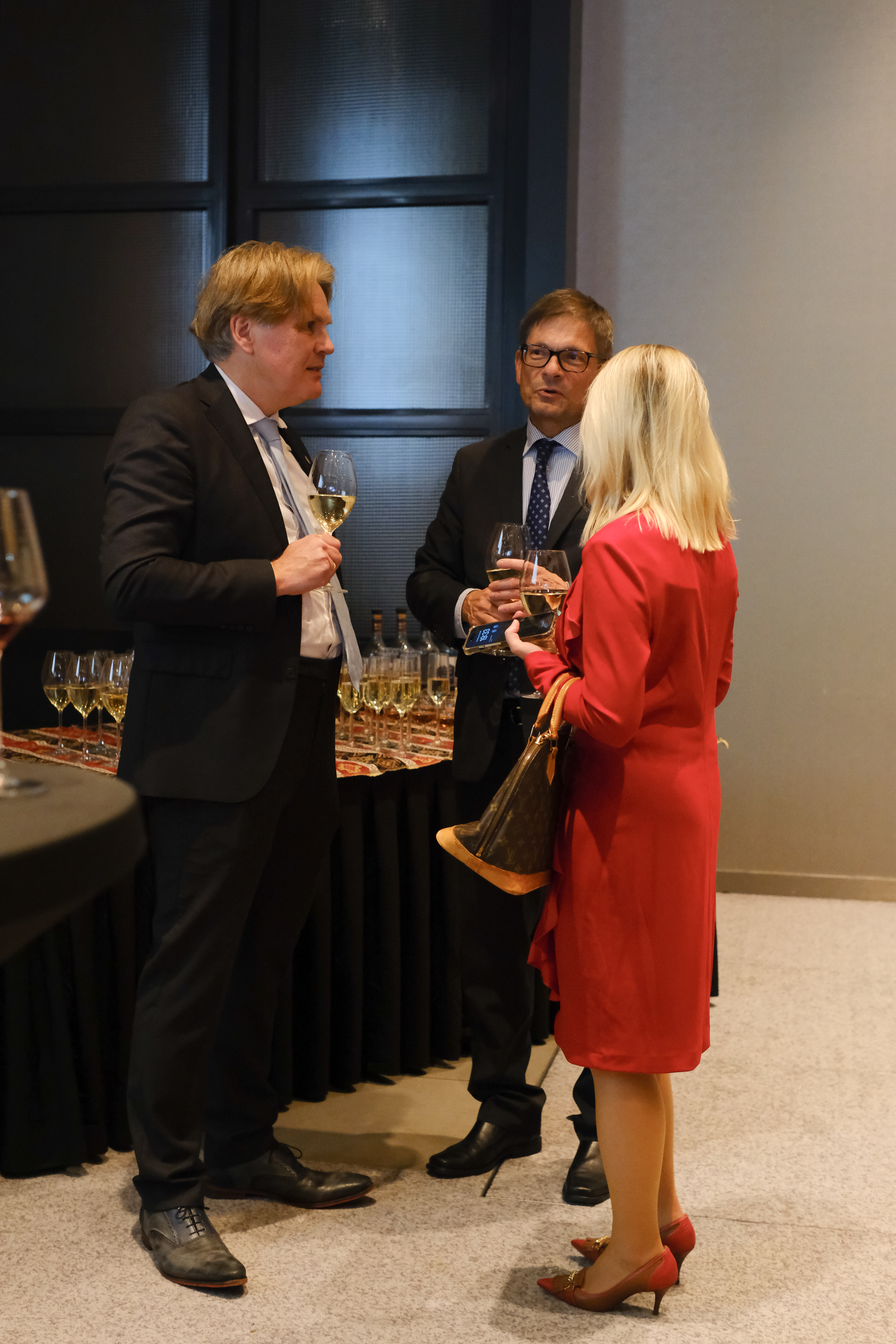 Armenian Embassy reception – greeting between guests, The Hague 2024